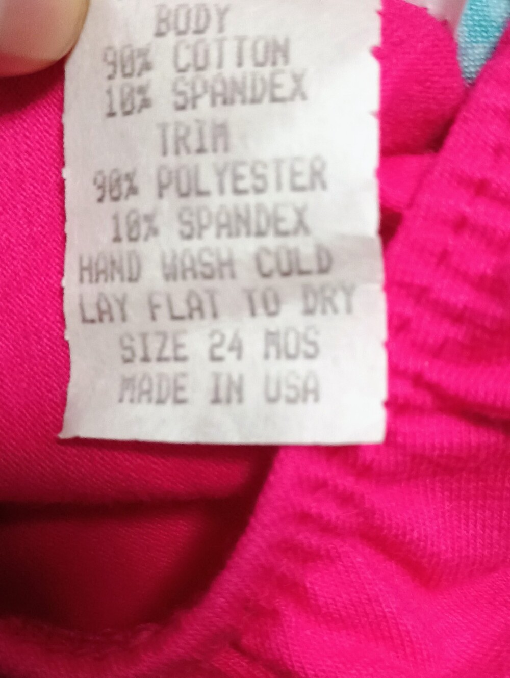 Vintage 90s Body Stuff Infant One-Piece Swimsuit | 24 Months | Retro - Picture 4 of 6